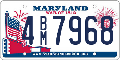 MD license plate 4BM7968