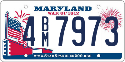 MD license plate 4BM7973