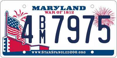 MD license plate 4BM7975