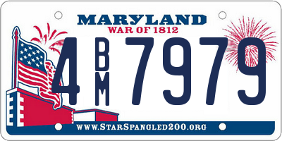 MD license plate 4BM7979