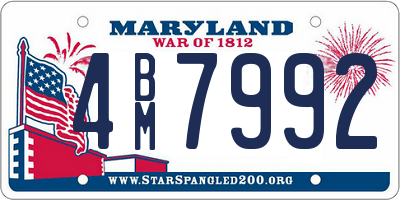 MD license plate 4BM7992