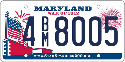 MD license plate 4BM8005