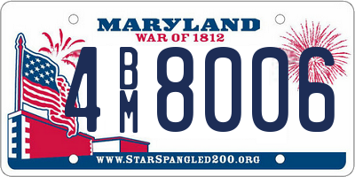 MD license plate 4BM8006