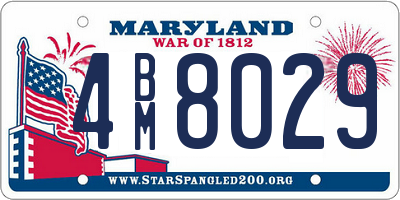 MD license plate 4BM8029