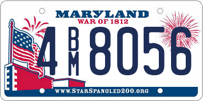 MD license plate 4BM8056
