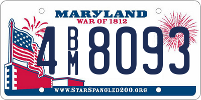 MD license plate 4BM8093
