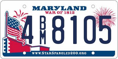 MD license plate 4BM8105