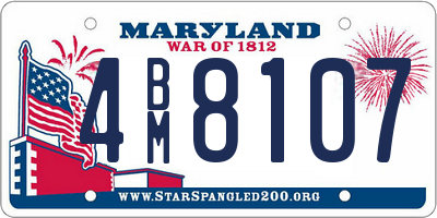 MD license plate 4BM8107