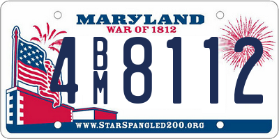 MD license plate 4BM8112