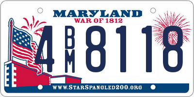 MD license plate 4BM8118
