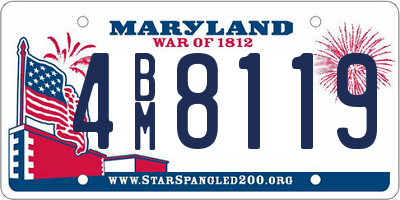 MD license plate 4BM8119