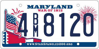 MD license plate 4BM8120