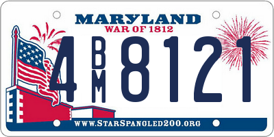 MD license plate 4BM8121