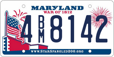 MD license plate 4BM8142