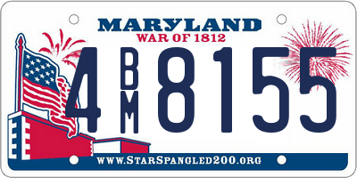 MD license plate 4BM8155