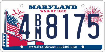 MD license plate 4BM8175