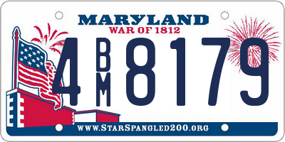 MD license plate 4BM8179