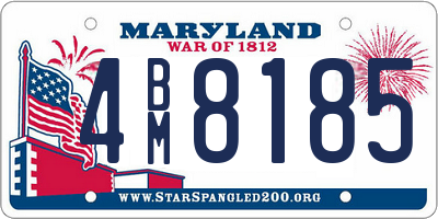MD license plate 4BM8185