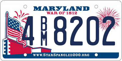 MD license plate 4BM8202