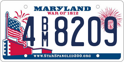 MD license plate 4BM8209