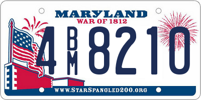MD license plate 4BM8210