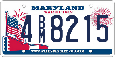 MD license plate 4BM8215