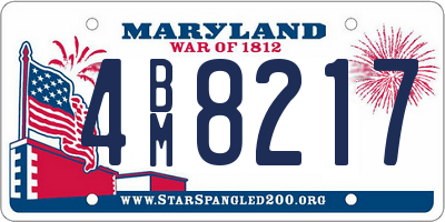 MD license plate 4BM8217