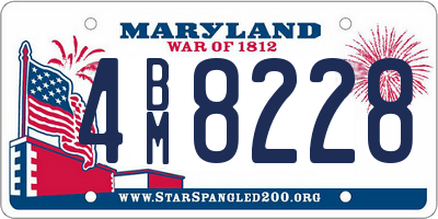 MD license plate 4BM8228
