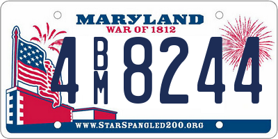 MD license plate 4BM8244