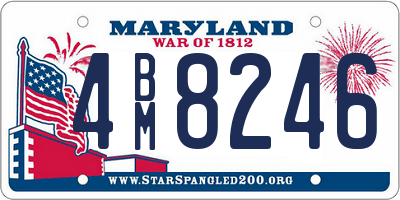 MD license plate 4BM8246
