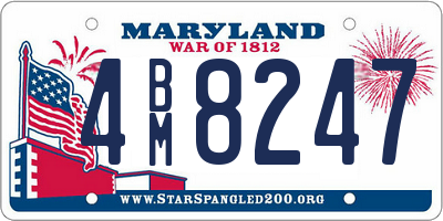 MD license plate 4BM8247