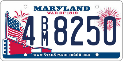 MD license plate 4BM8250