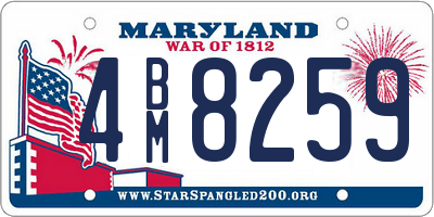 MD license plate 4BM8259