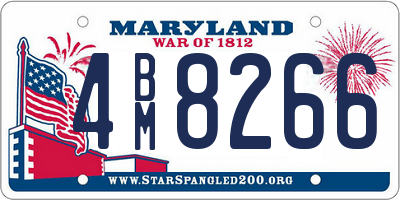 MD license plate 4BM8266