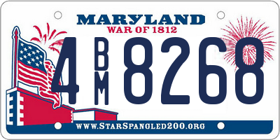 MD license plate 4BM8268
