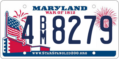 MD license plate 4BM8279