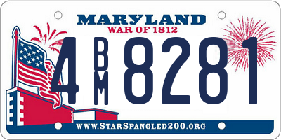MD license plate 4BM8281