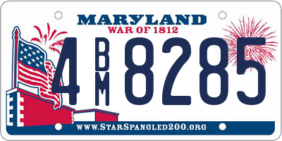 MD license plate 4BM8285