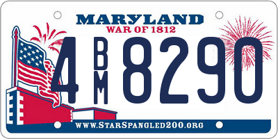 MD license plate 4BM8290