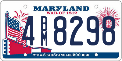MD license plate 4BM8298