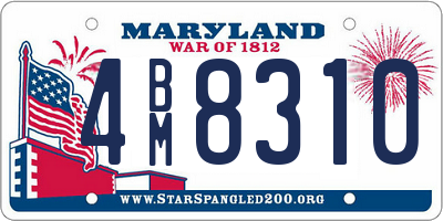 MD license plate 4BM8310