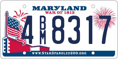 MD license plate 4BM8317