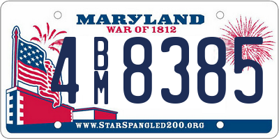 MD license plate 4BM8385