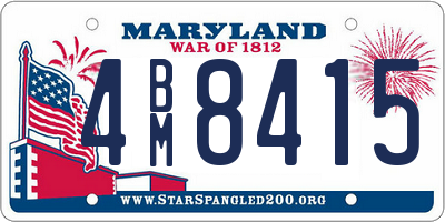 MD license plate 4BM8415