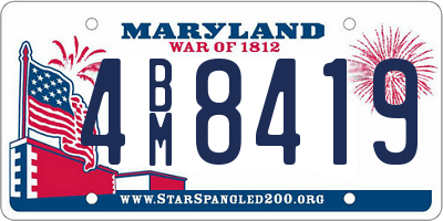 MD license plate 4BM8419