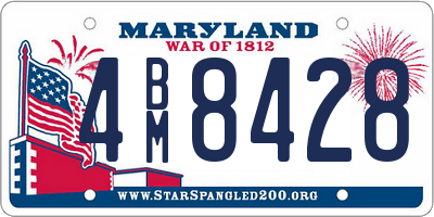 MD license plate 4BM8428