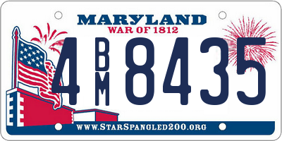 MD license plate 4BM8435