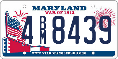 MD license plate 4BM8439