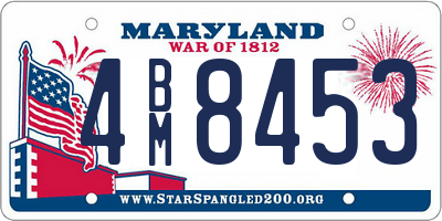 MD license plate 4BM8453