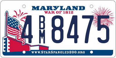 MD license plate 4BM8475